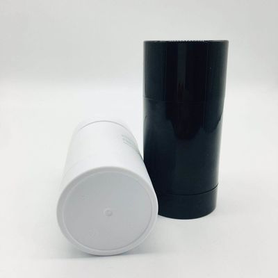 Twist Up Cylinder Empty Plastic Cosmetic Container 75ml Deodorant Stick Containers