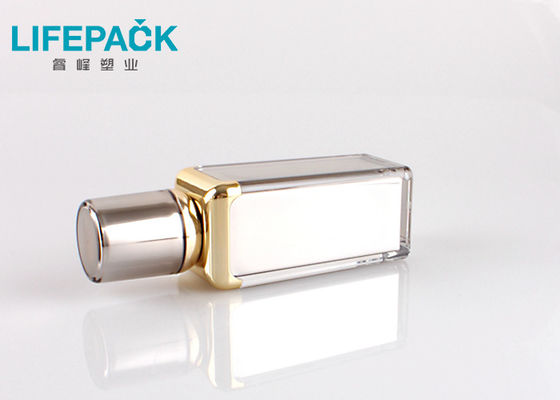 Skin Care Cream Lotion Pump Bottle , Plastic Lotion Containers Square Shape